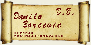 Danilo Borčević vizit kartica